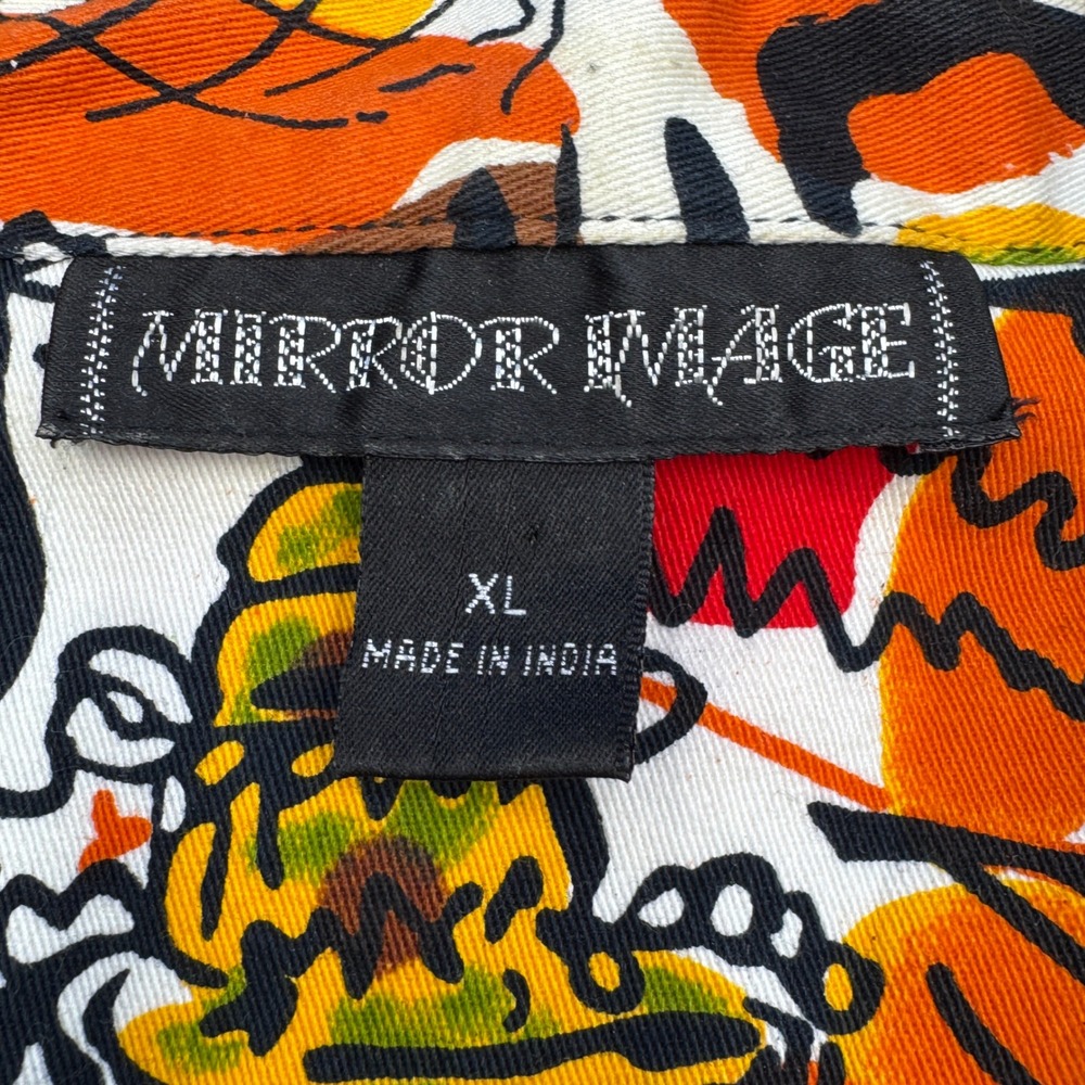 VTG Mirror Image Women's XL Abstract Print Button Up Jacket Made in India - Picture 5 of 10